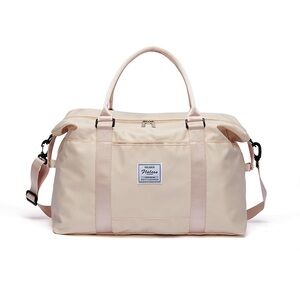 Flawless Workshop Cream/Pink  Duffle / Gym Bag Travel Bag NO LONG STRAP